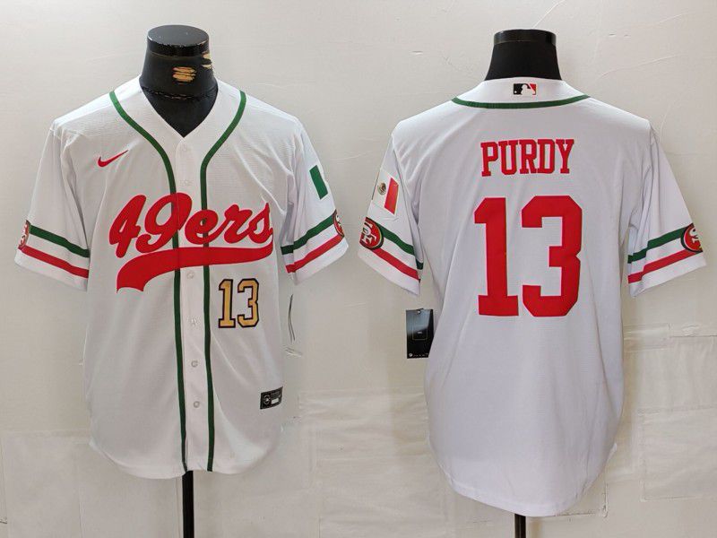 Men San Francisco 49ers #13 Purdy White Joint Name 2024 Nike Limited NFL Jersey style 2